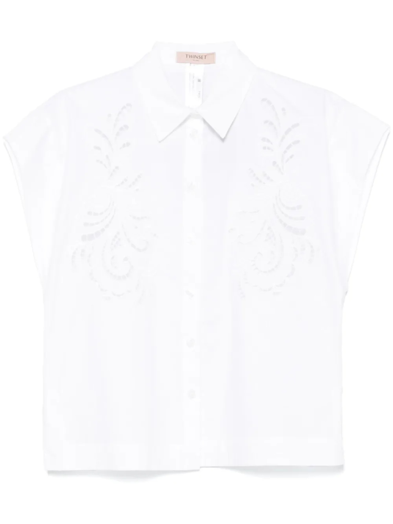 

TWINSET рубашка с вышивкой, белый