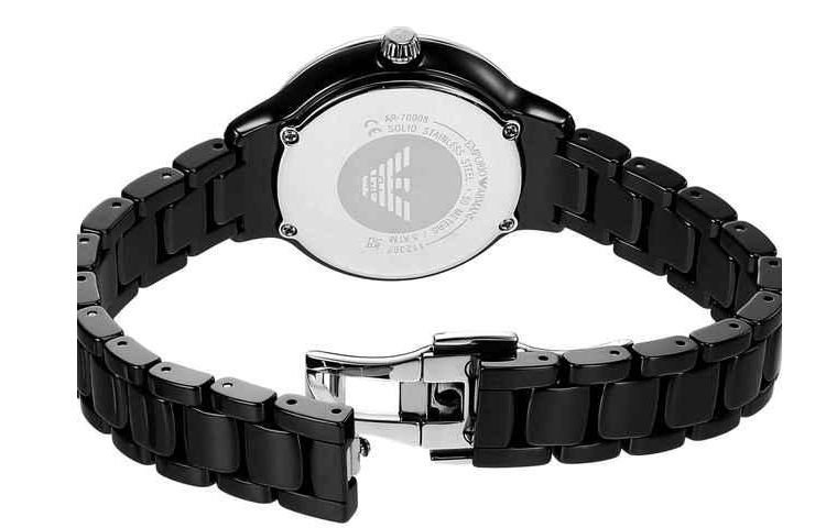 

Наручные часы с кварцевым механизмом Керамический браслет 34 мм Черный циферблат Женские часы AR70008 EMPORIO ARMANI