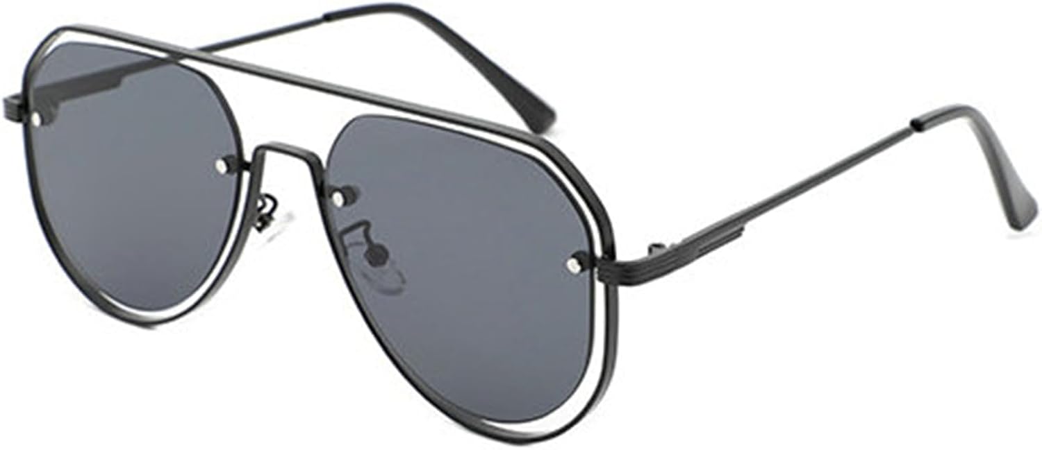 

Полые металлические солнцезащитные очки-пилот с двойной перемычкой, женские модные градиентные очки с защитой от УФ-излучения UV400, мужские коричневые солнцезащитные очки S68 helena, C1