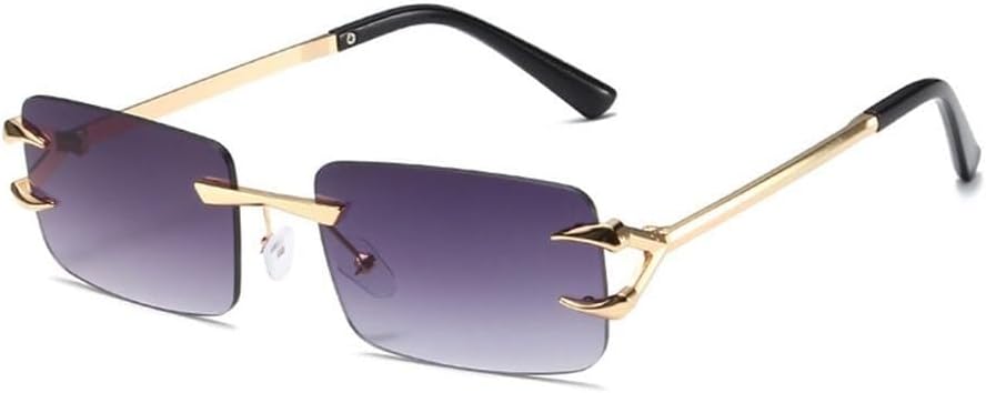 

Женские солнцезащитные очки без оправы, прозрачные, с градиентом цвета океана, с защитой от УФ-излучения UV400, для занятий спортом на открытом воздухе и бега LXLHWN, Gray Gradient