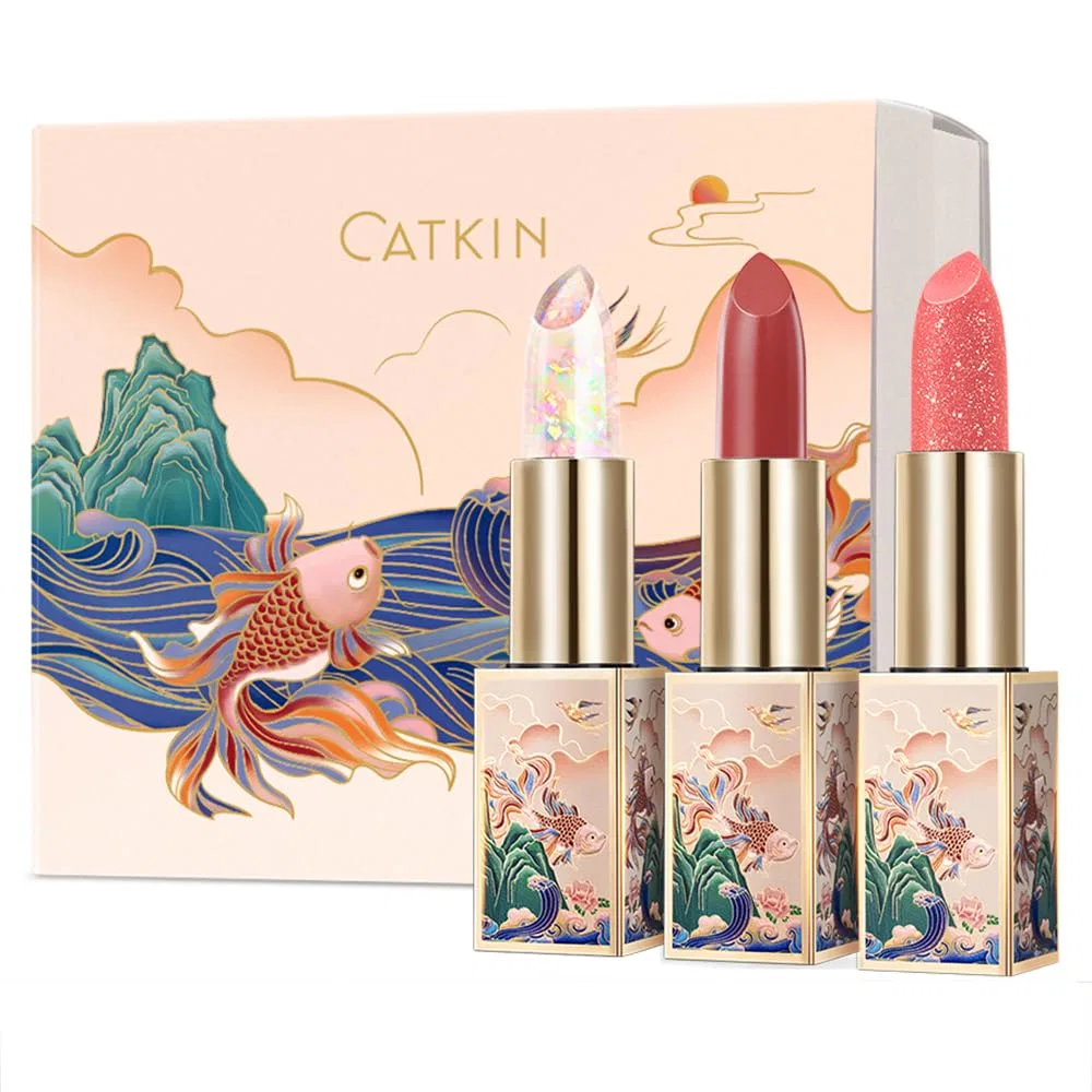 Набор тонирующих бальзамов для губ «Classic» от CATKIN Catkin, 3Pcs Gift Box C04 Rainbow + C06 Camellia + C09 Aurora