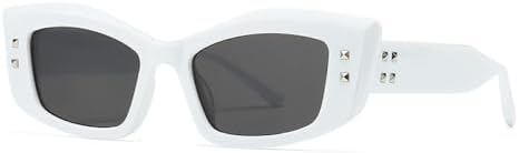 

Солнцезащитные очки в стиле ретро 2027 года для женщин, квадратные солнцезащитные очки с широкими краями, защитные очки для мужчин, очки для водителей MTZJH, C7 White Black