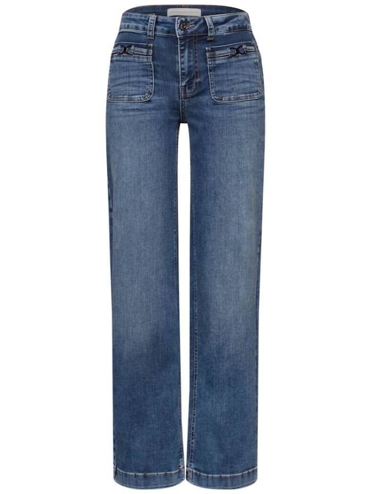 

Джинсы средне-синего цвета случайной стирки Street One