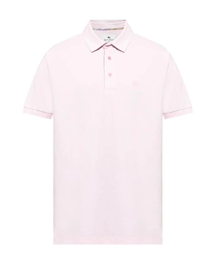 

Роскошная белая футболка-поло Etro, розовый