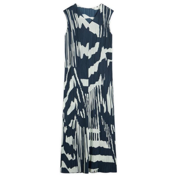 

Платье-Плиссе с принтом «рефракция» Pleats Please Issey Miyake, синий