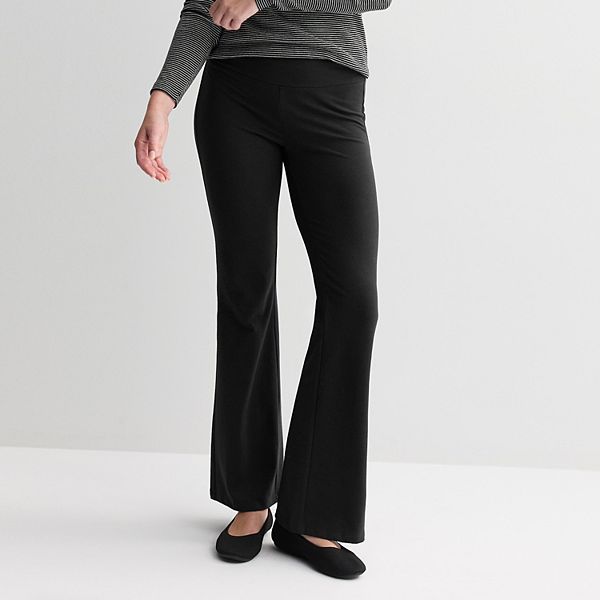 

Укороченные леггинсы с высокой посадкой и расклешенным низом Sonoma Goods For Life, Pitch Black