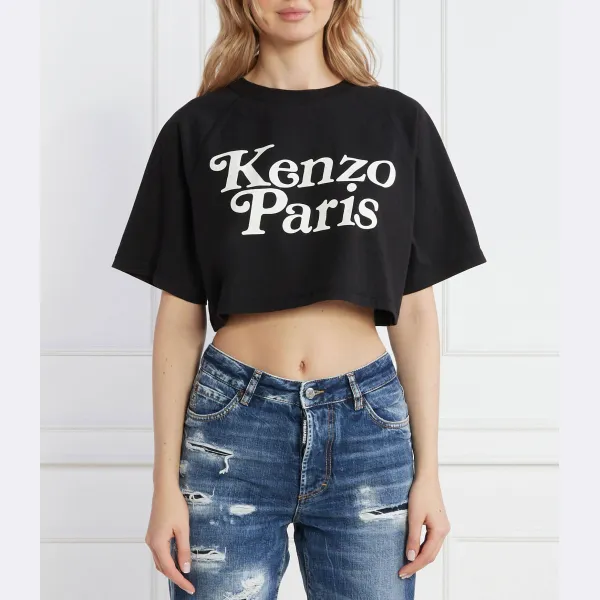 

Укороченная футболка Kenzo, черный
