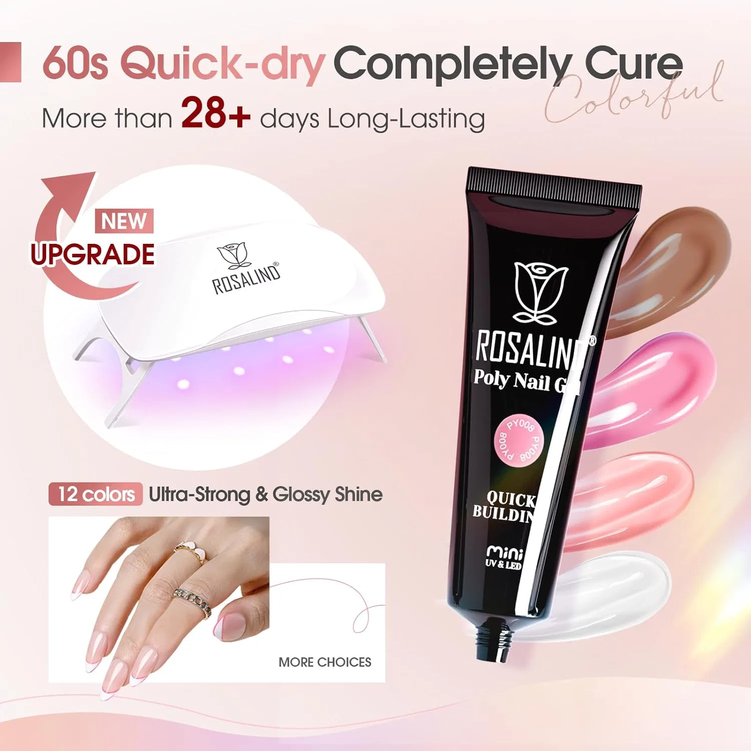 Набор для полигеля «Acrylic Gel» из 12 цветов от ROSALIND Rosalind, Set 03 — фото 4