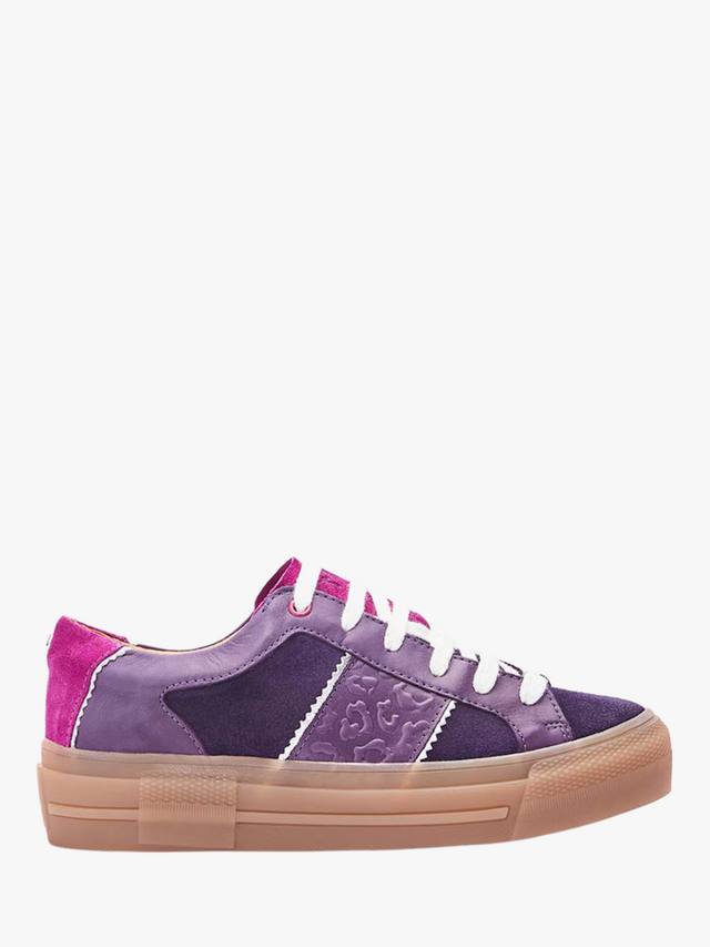 Amande Suede массивные кроссовки Moda in Pelle, Purple