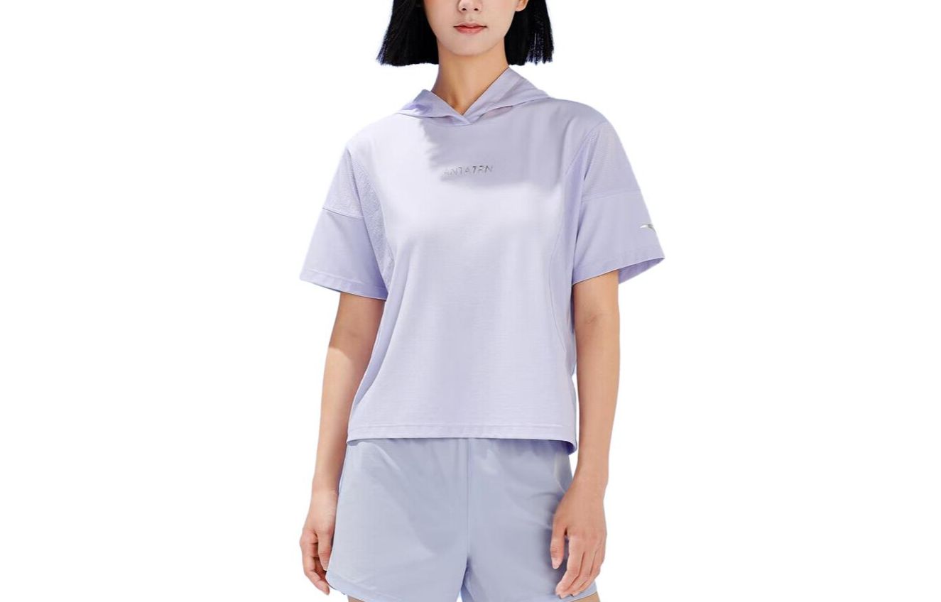 

Футболка с пониженной линией плеча Anta Drop Shoulder Sleeve женская водянисто-фиолетовая