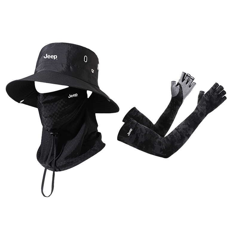 

Легкая шляпа для защиты от солнца мужская Jeep, черный set 2