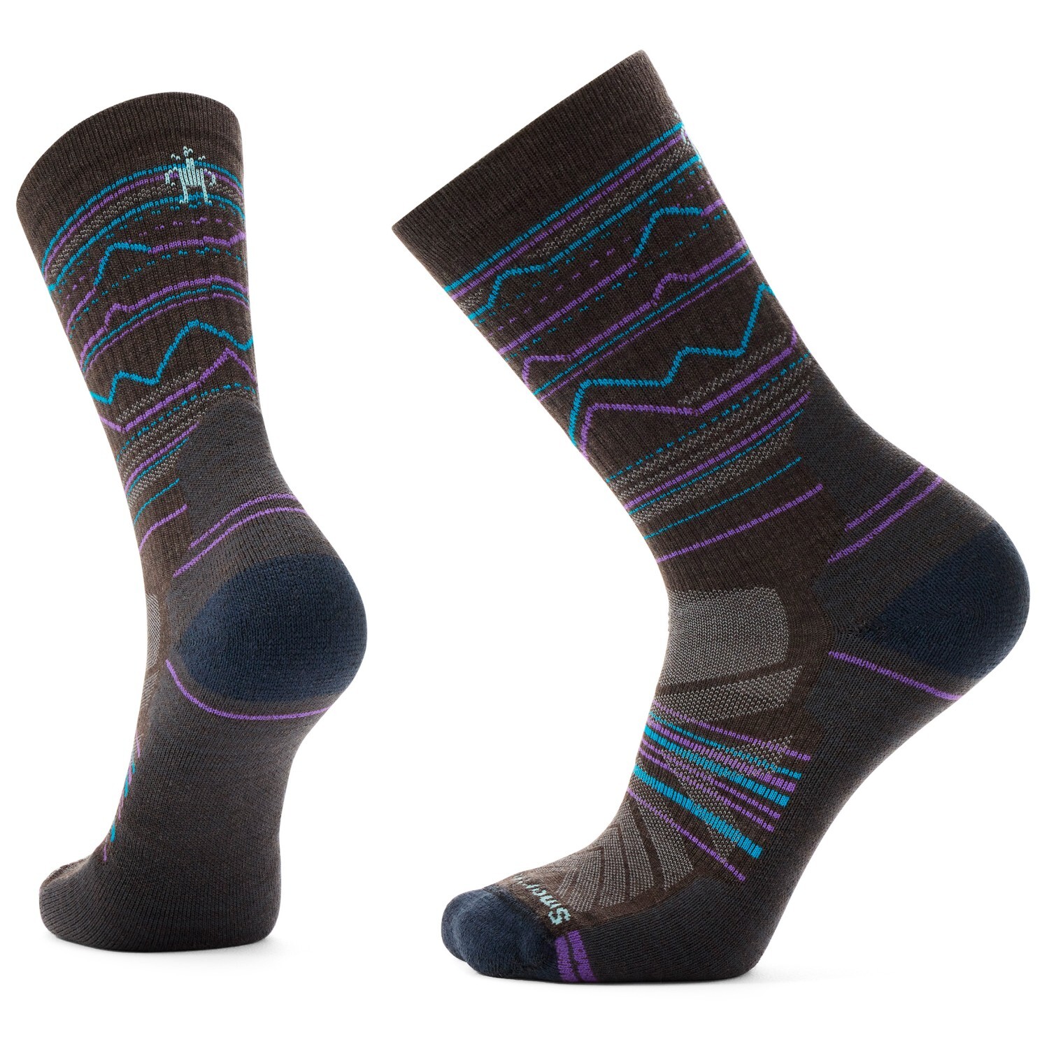 

Походные носки Smartwool Hike Light Cushion Mountain Range Pattern Crew, цвет Chestnut