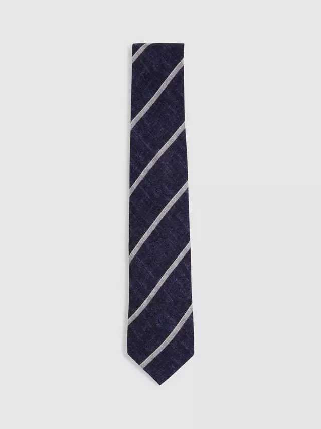 

Галстук Reiss Maestro Wool Stripe, темно-синий