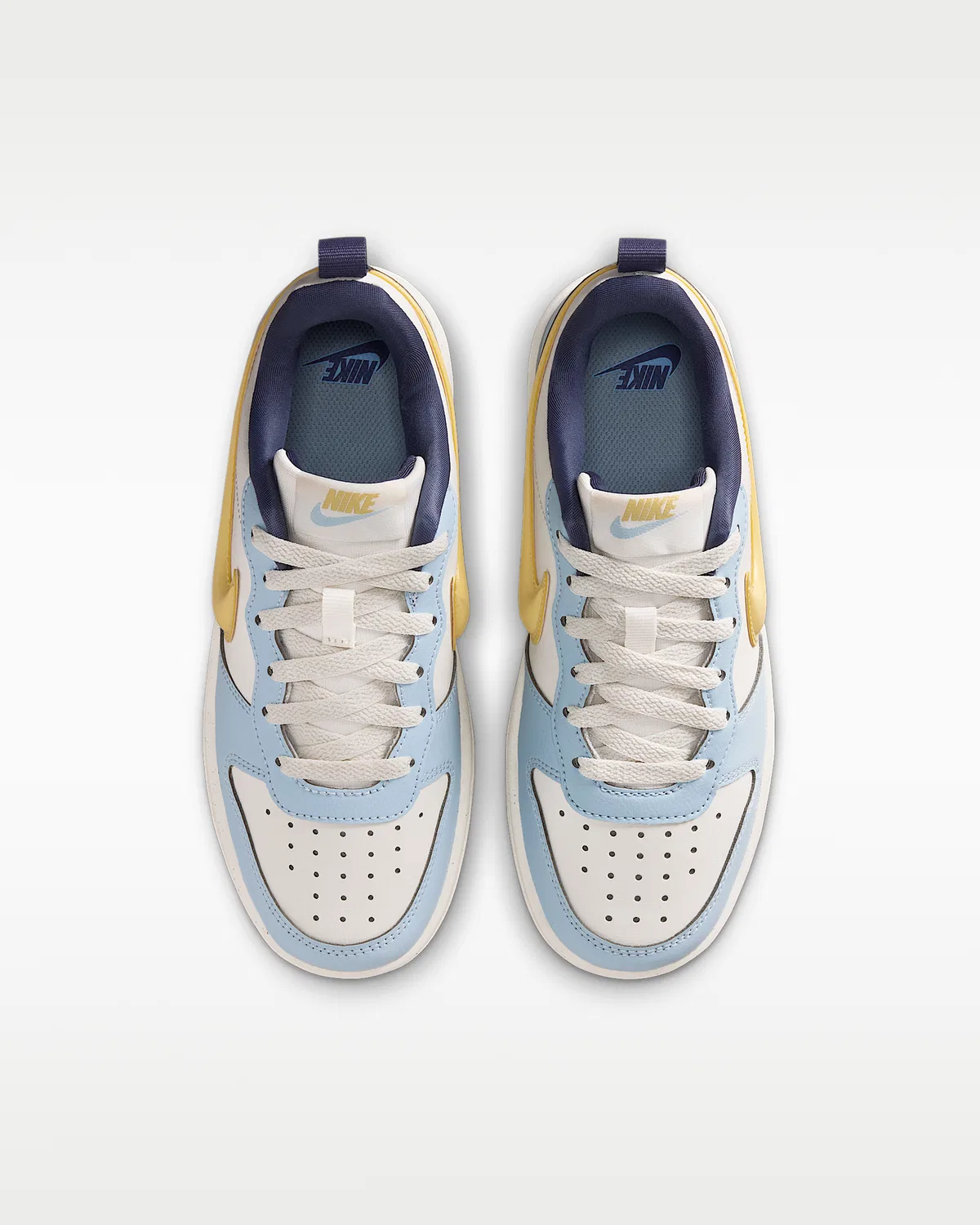 Кроссовки Nike Court Borough Low Recraft для детей, Sail/Sail/Celestine Blue/Soft Yellow — фото 4