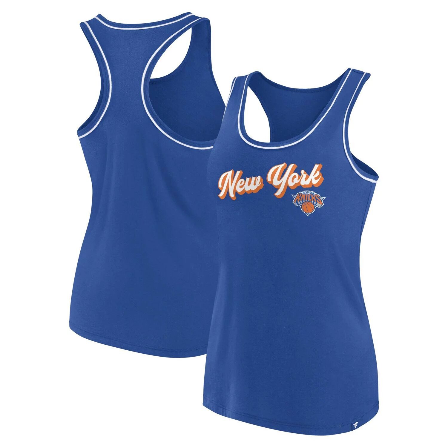 

Женская синяя майка с фирменным логотипом Fanatics New York Knicks и логотипом Racerback Fanatics, Синий, Женская синяя майка с фирменным логотипом Fanatics New York Knicks и логотипом Racerback Fanatics