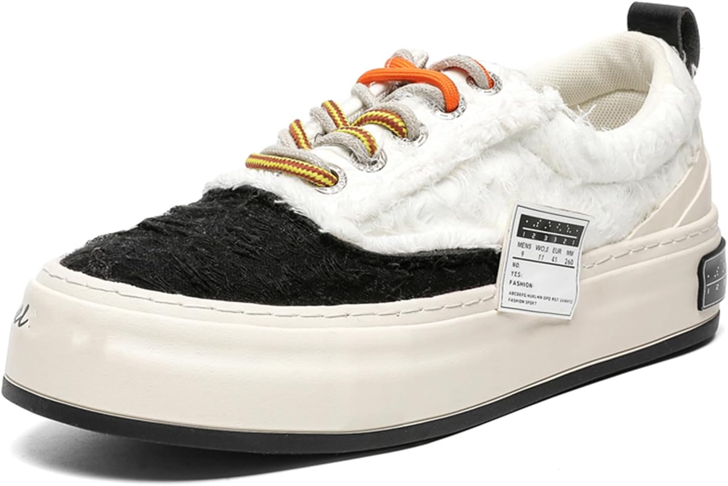 

Мужские модные кроссовки SPWAGYM, тканевые, повседневные, для скейтборда и тенниса, на шнуровке, для прогулок, белый/черный