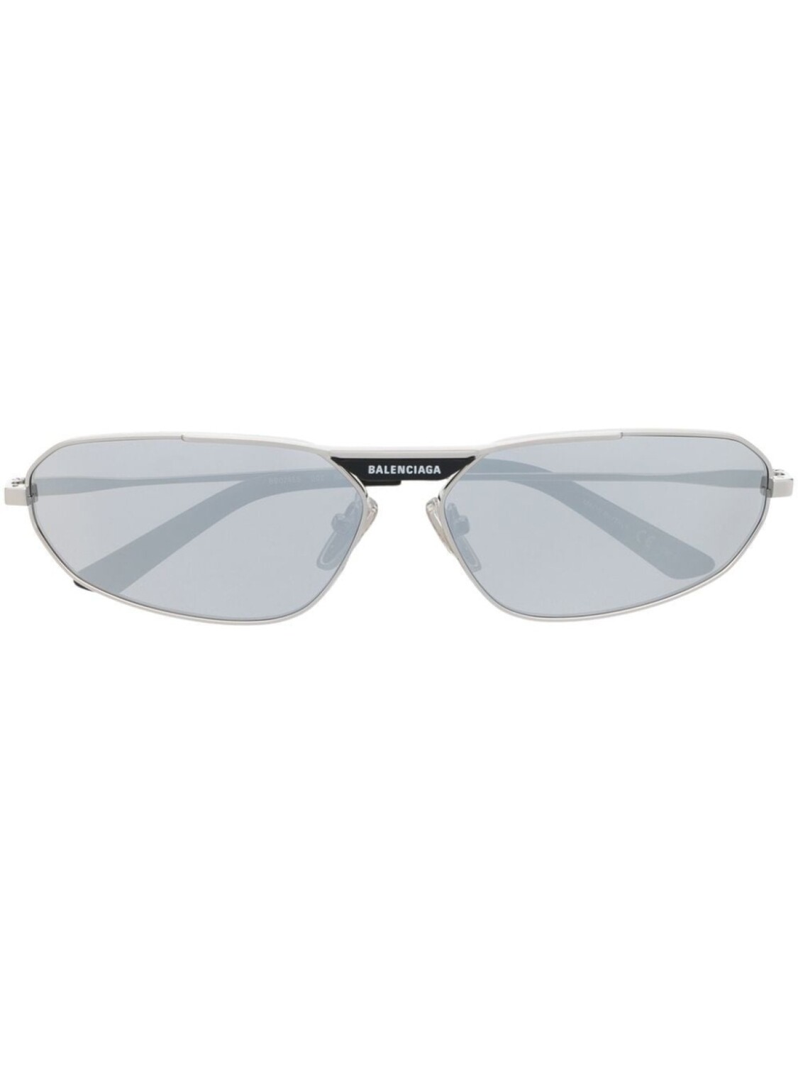 

Balenciaga Eyewear солнцезащитные очки в овальной оправе, серебряный