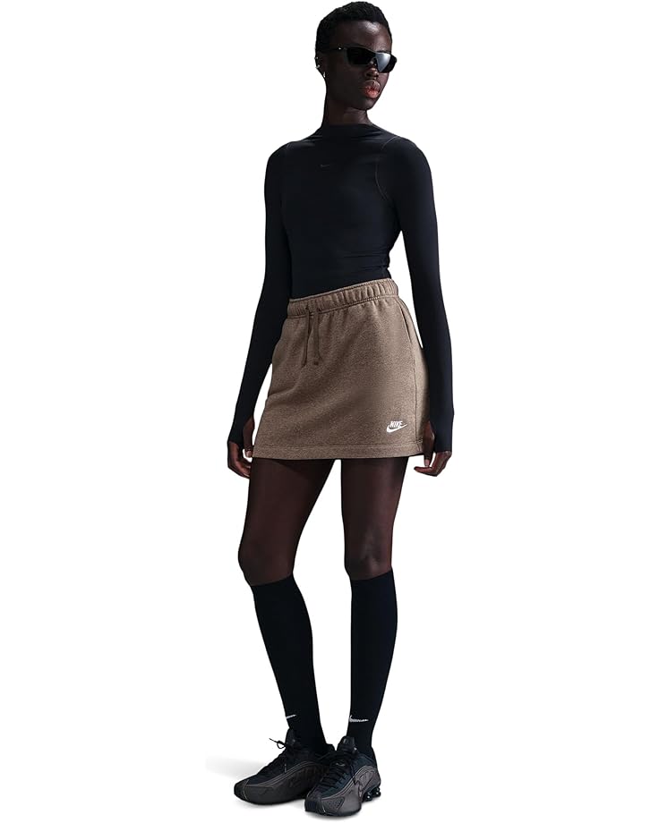 

Юбка Nike Sportswear Club Fleece Skirt, цвет Mink Brown/Heather/White