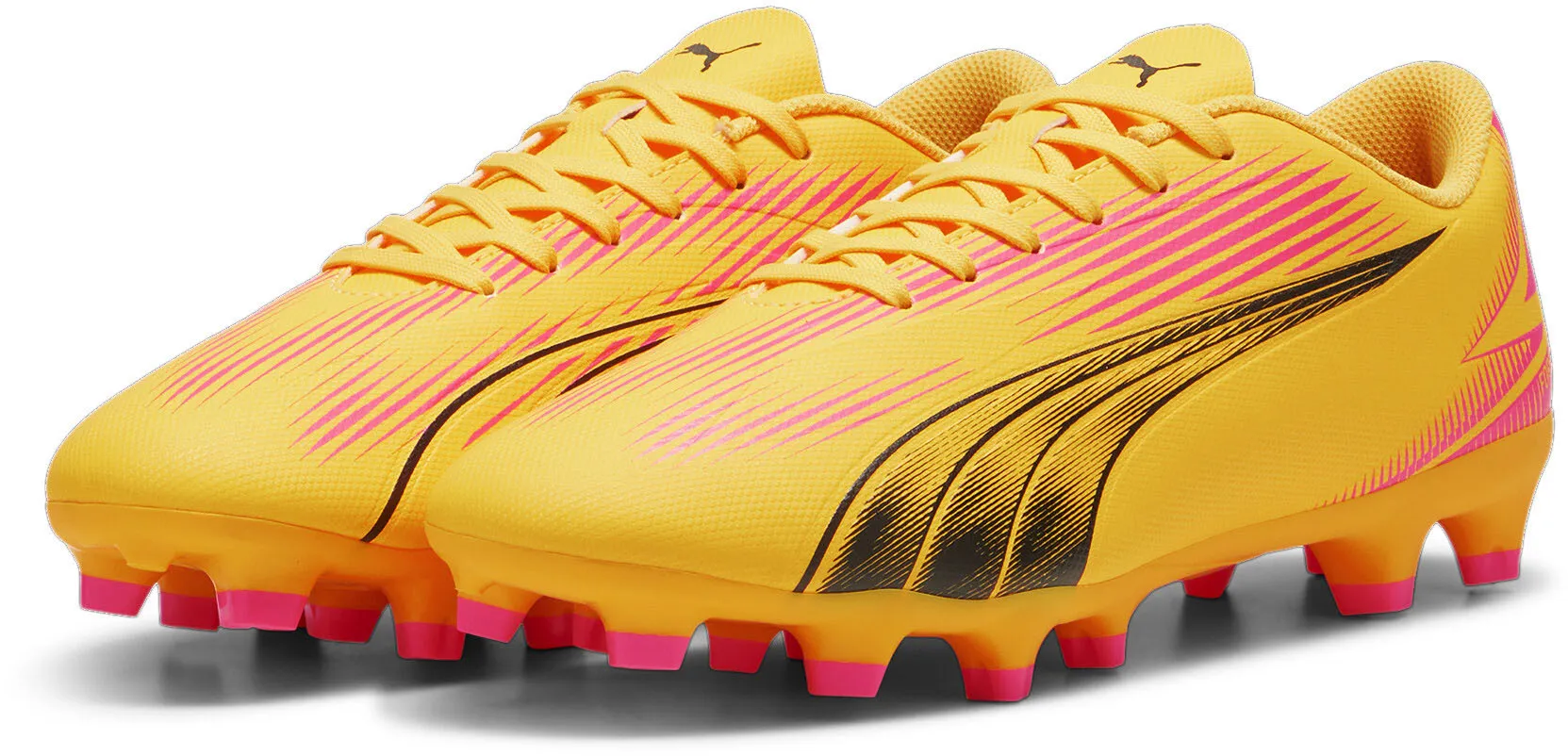 

Футбольные кроссовки PUMA "ULTRA PLAY FG/AG", цвет Sun Stream- Puma Black-Sunset Glow