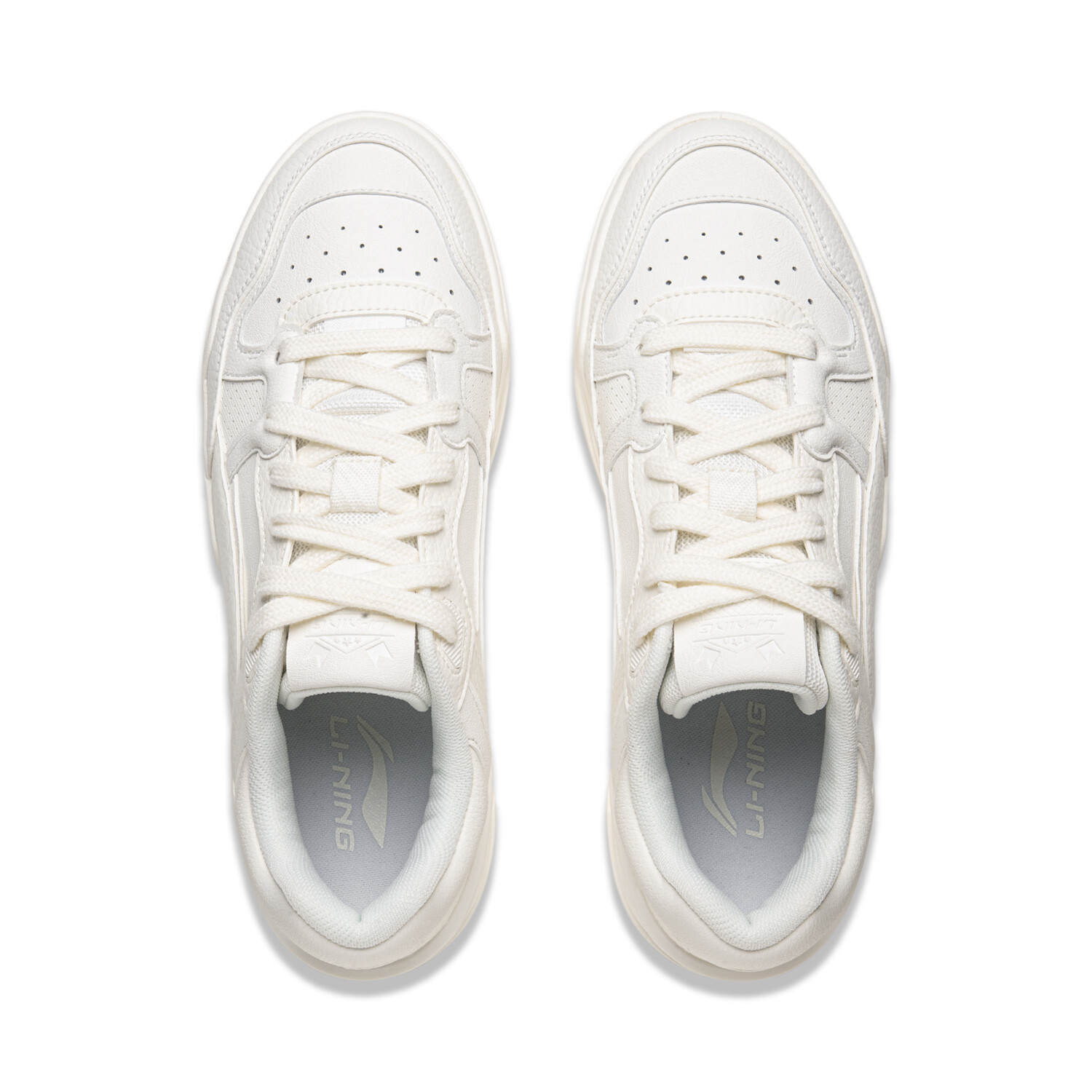 Кроссовки LINING Moon White 2.0 Skateboarding Shoes Men Low-top Mist White, белый — фото 4