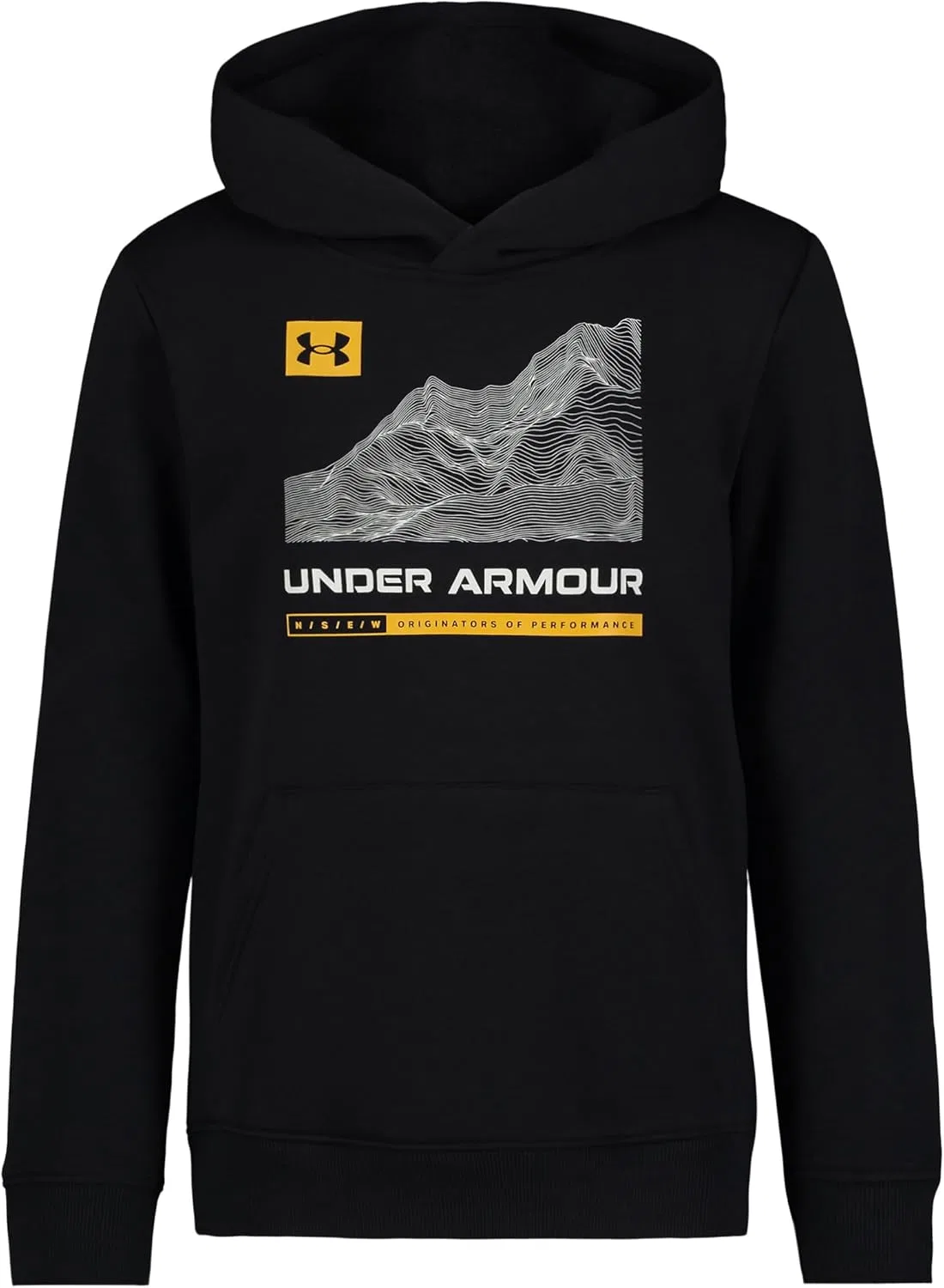 Детская толстовка с капюшоном Under Armour, хлопковый флис, Black Originator