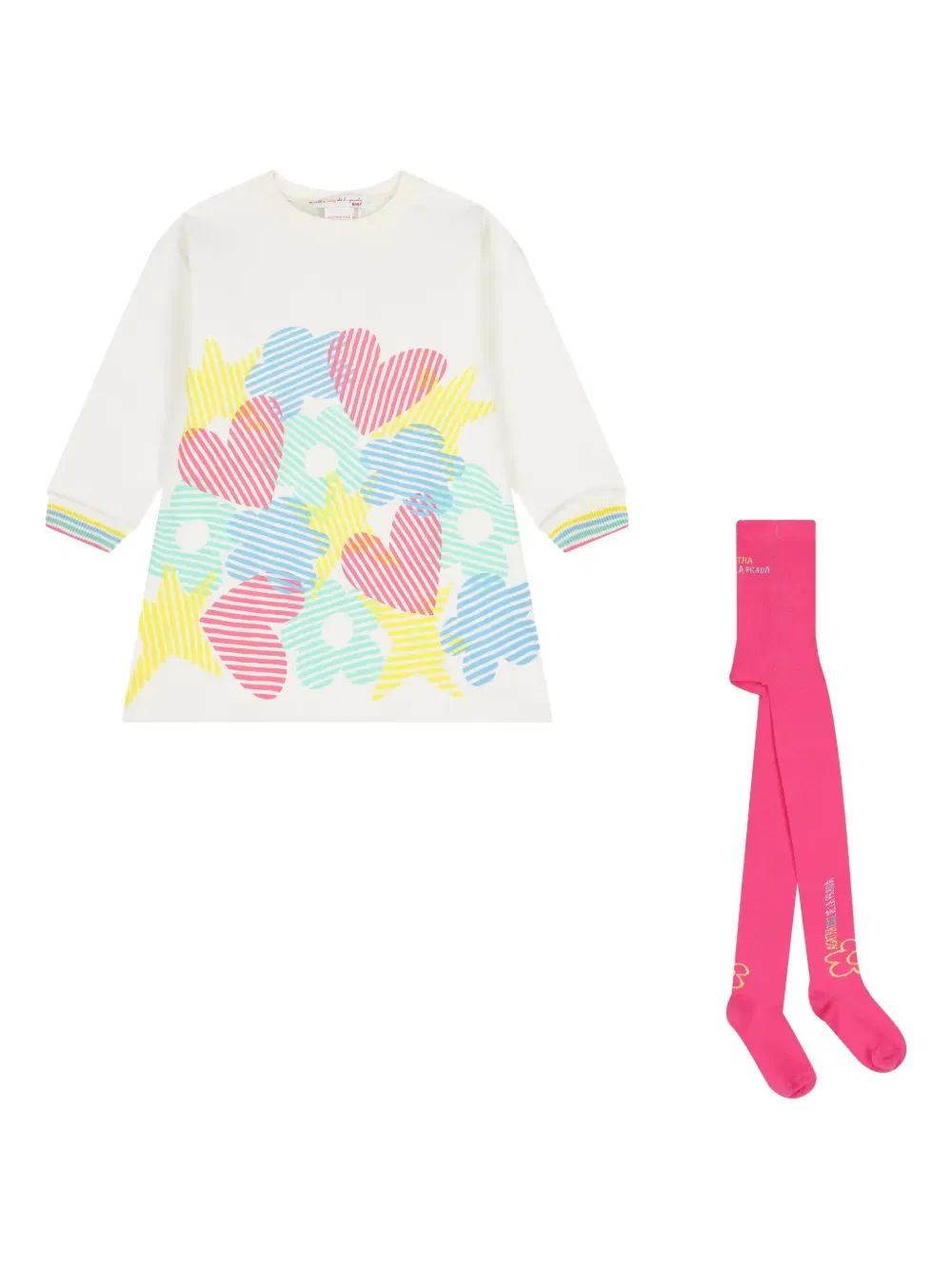 Комплект из платья и колготок с принтом Agatha Ruiz De La Prada, белый