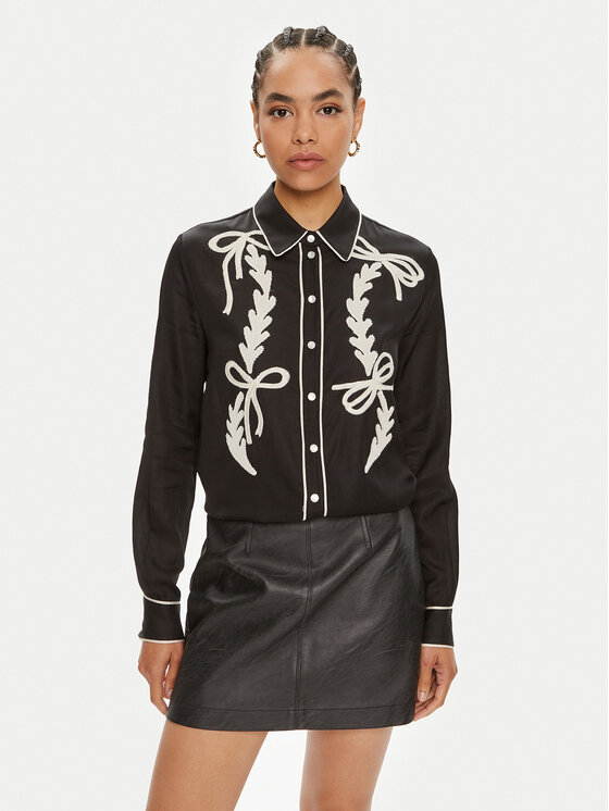 

Рубашка regular fit Chips Camicia 103474 A1XM Pinko, черный