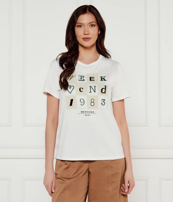 

Футболка иена Straight fit Weekend Max Mara, белый