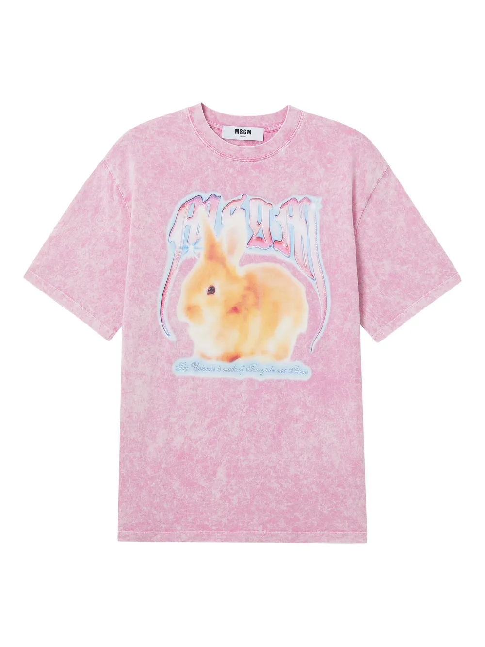 

Футболка с графичным принтом Msgm, розовый