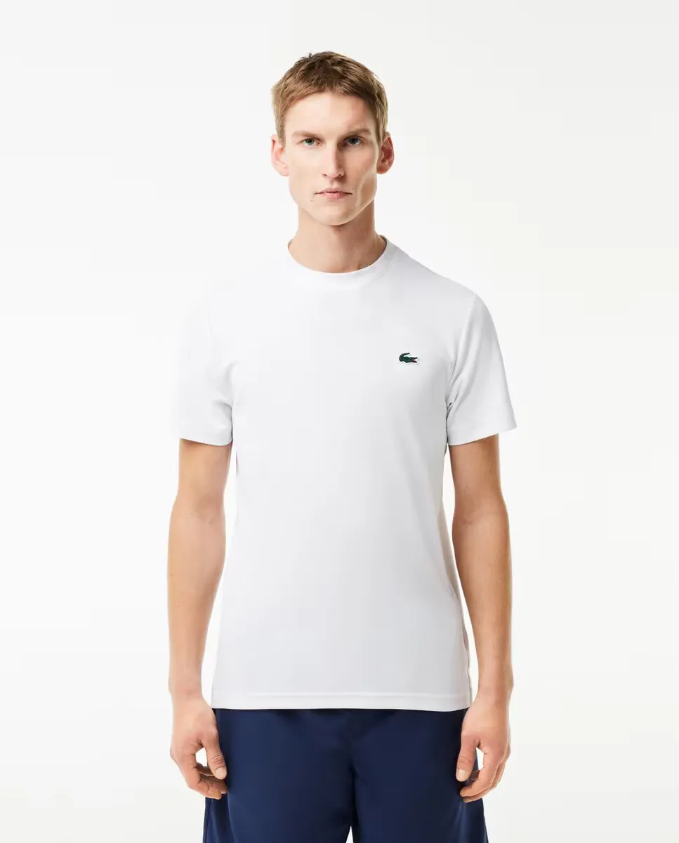 

Мужская футболка Sort из дышащего пике с короткими рукавами Lacoste, белый