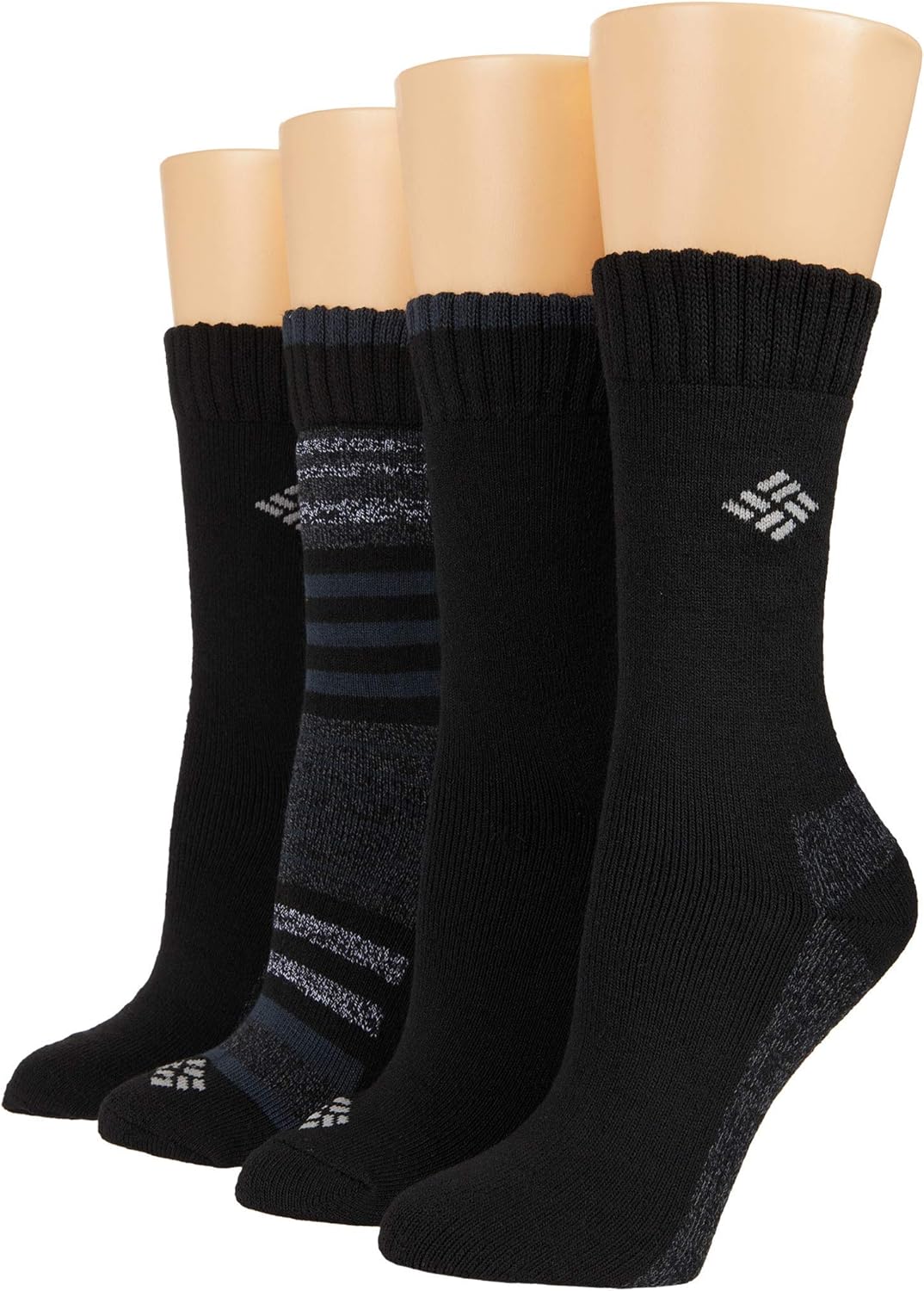 

Columbia женские носки Moisture Control Crew, 4 пары, Black-Spacedye