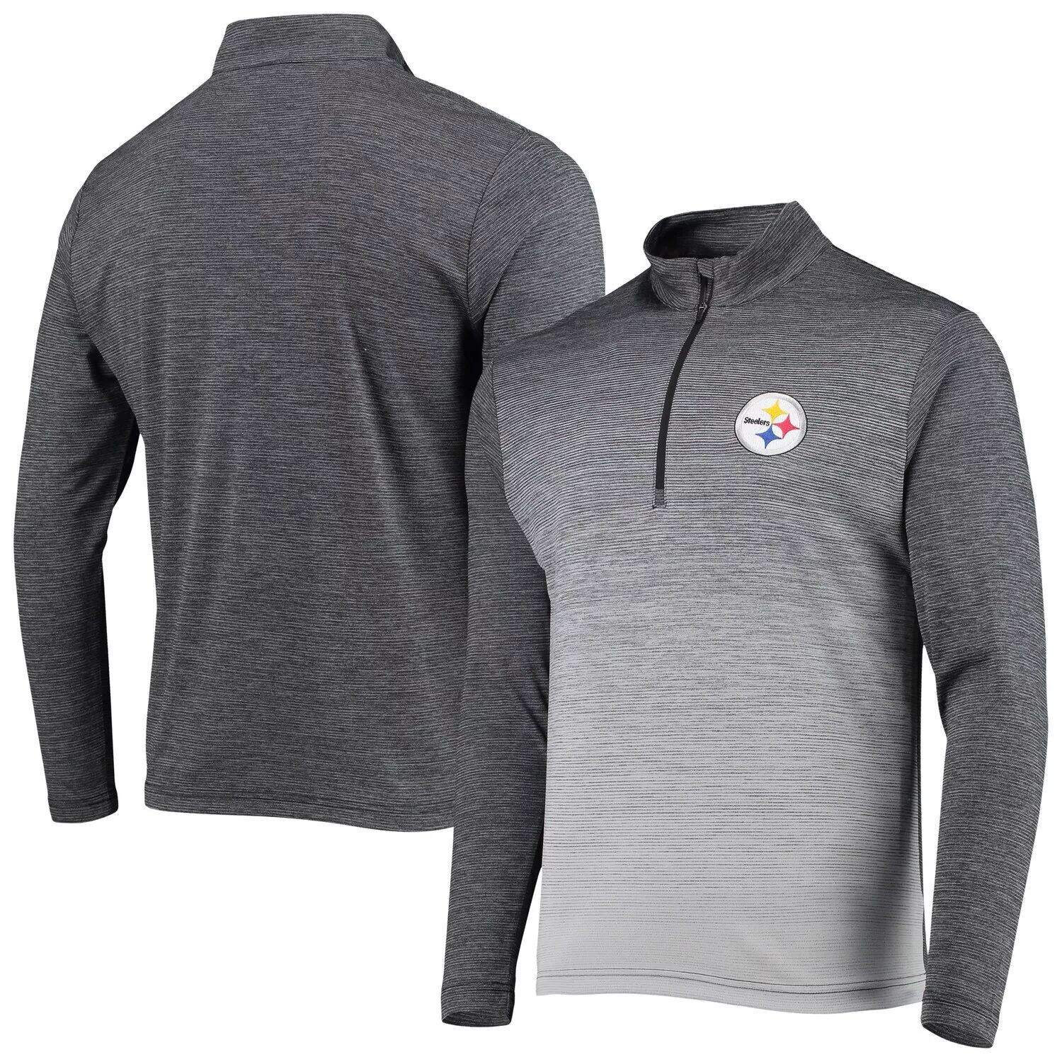 

Мужская черная/серая велосипедная куртка с молнией на четверть Pittsburgh Steelers Antigua, Черный, Мужская черная/серая велосипедная куртка с молнией на четверть Pittsburgh Steelers Antigua