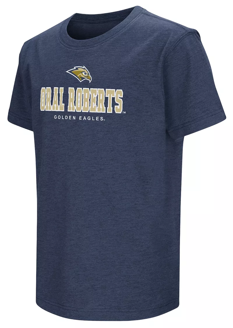 

Молодежная футболка Colosseum Oral Roberts Golden Eagles темно-синего цвета