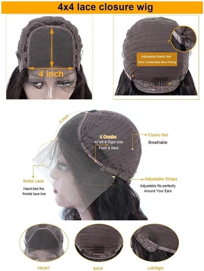Парик с кружевным фронтом, короткий боб, Brazilian Hair, 14 дюймов, InnoVate9 — фото 2