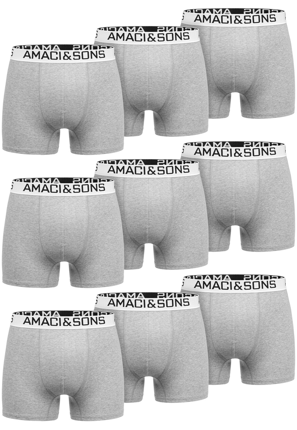 

Боксеры Amaci&Sons 9 шт, цвет Hellgrau/Weiß