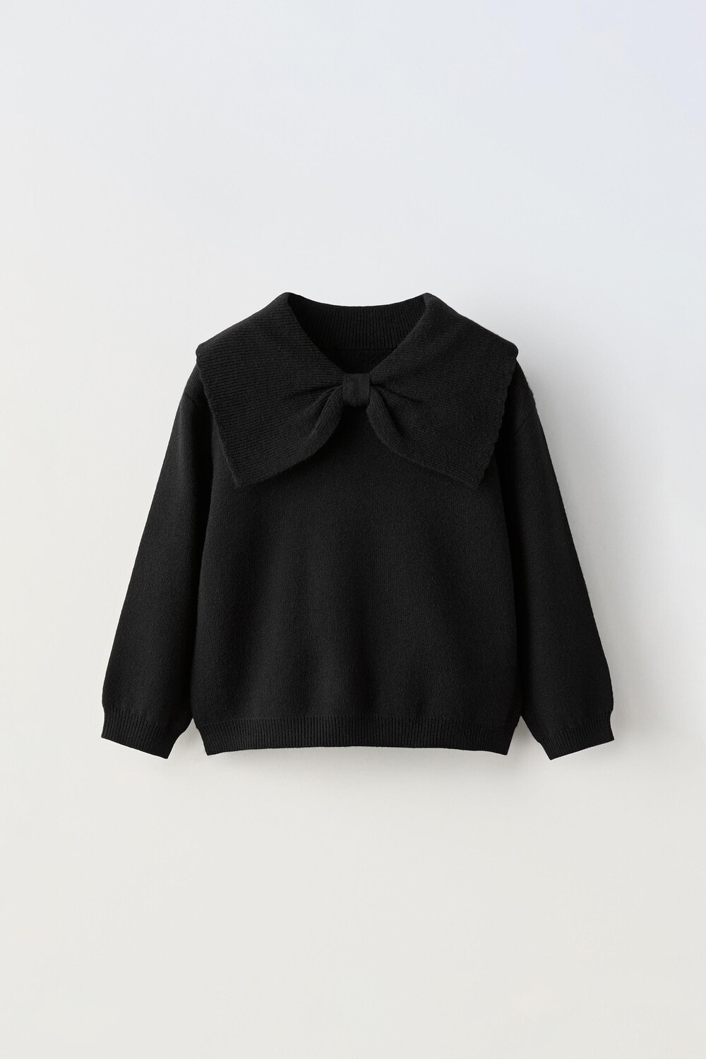 

Вязаный свитер с бантом ZARA, черный