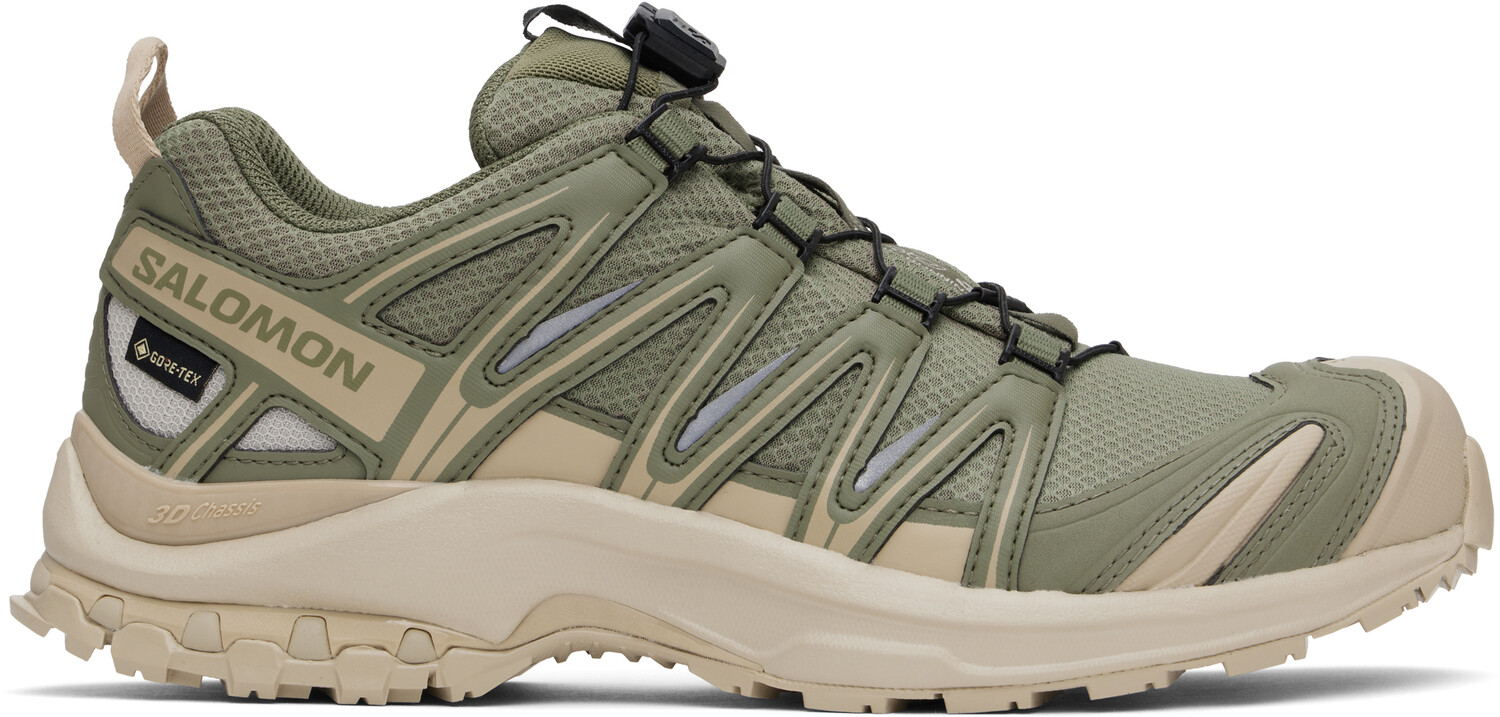 

Кроссовки XA Pro 3D GORE-TEX цвета хаки Salomon, Deep lichen green/White pepper/Silver Cloud