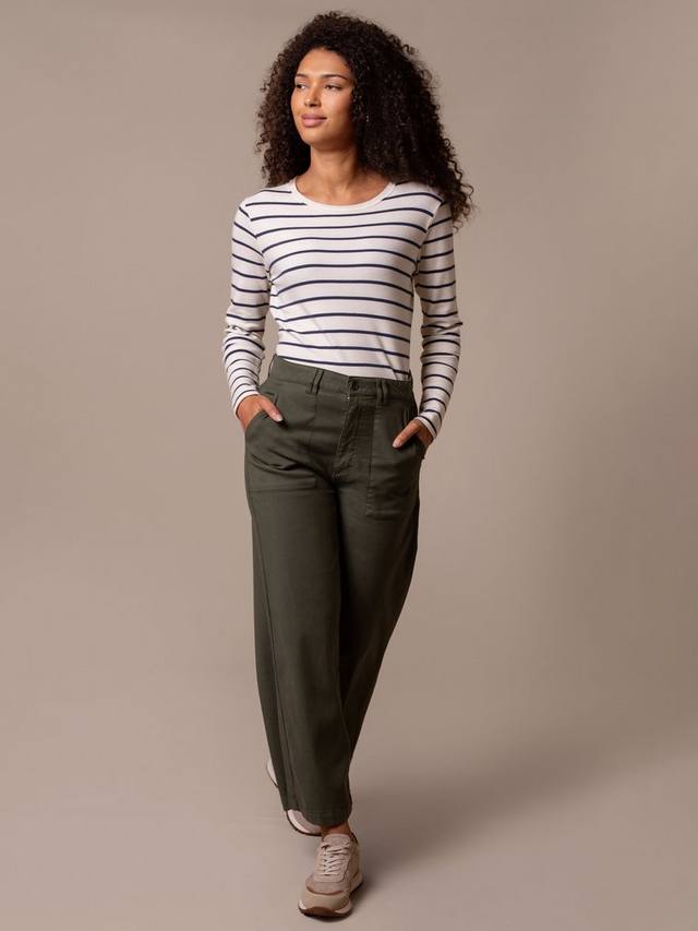 

Брюки с плиссировкой спереди и широкими штанинами Celtic & Co., Khaki