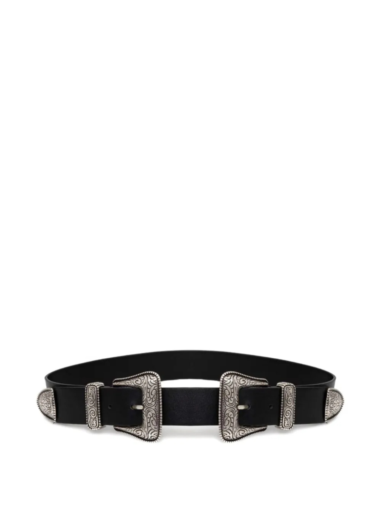 

Ремень с двойной пряжкой The Kooples, черный