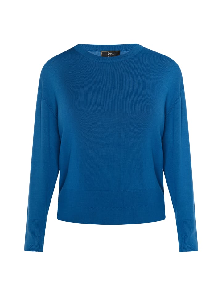 

Женский вязаный свитер синего цвета faina