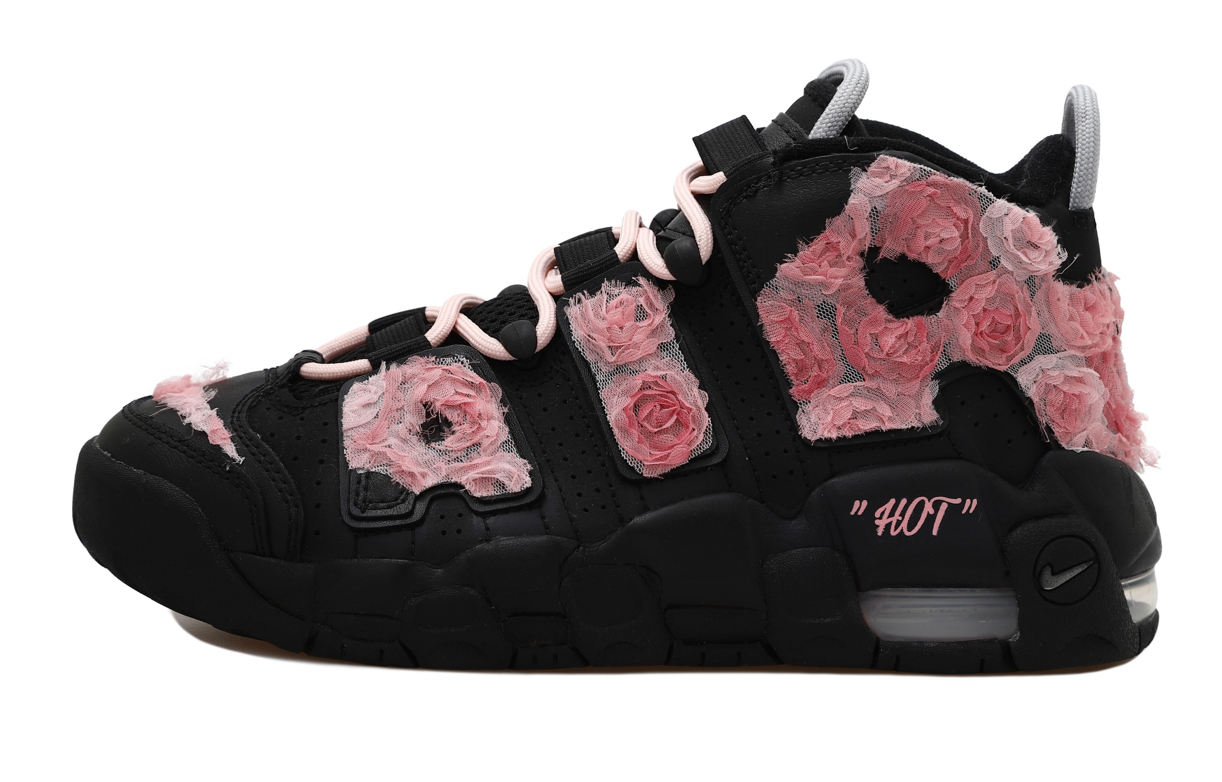 

Nike Баскетбольные кроссовки Air More Uptempo Rose Garden Mid Top для детей, розовые, для подростков