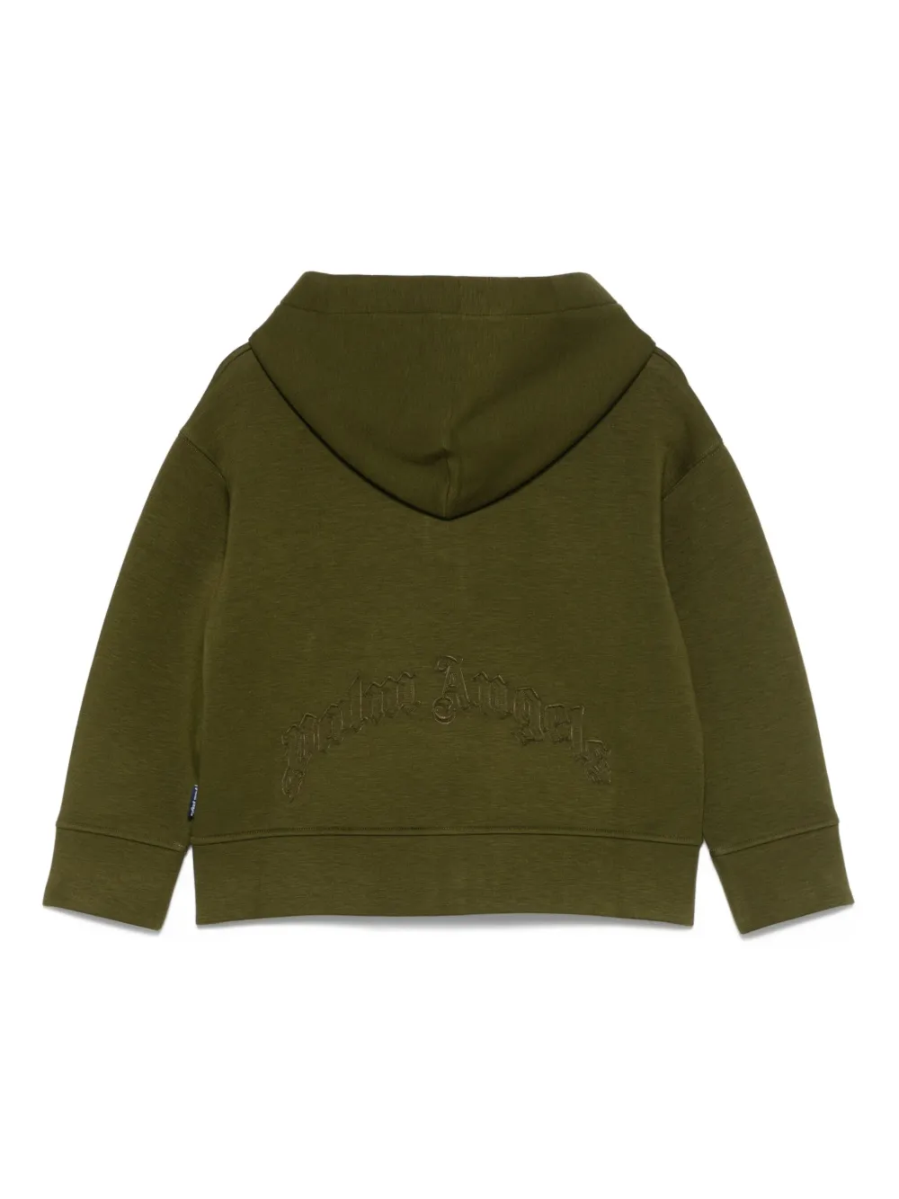 Толстовка на молнии с логотипом Palm Angels Kids, зеленый — фото 2
