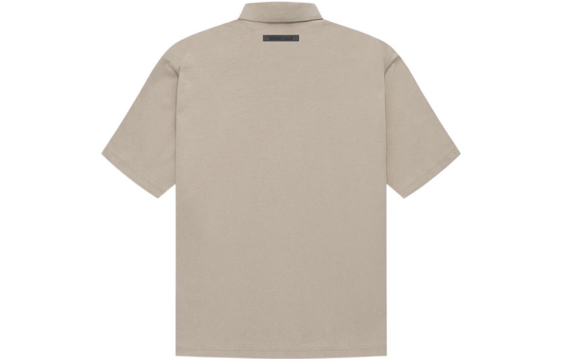 Футболка поло FW21 унисекс бежевого цвета Fear Of God Essentials, цвет Tan — фото 2
