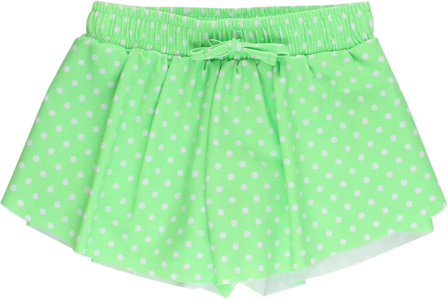 Шорты для девочек Butterfly Flowy, RuffleButts, Neon Honeydew Polka Dot
