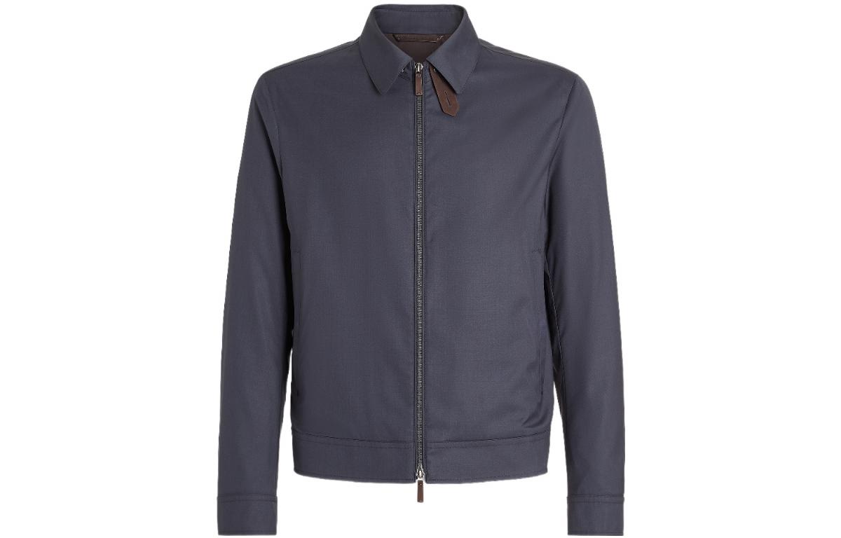 

Ermenegildo Zegna Куртка-рубашка Zegna Leggerissimo на молнии, Marine Blue