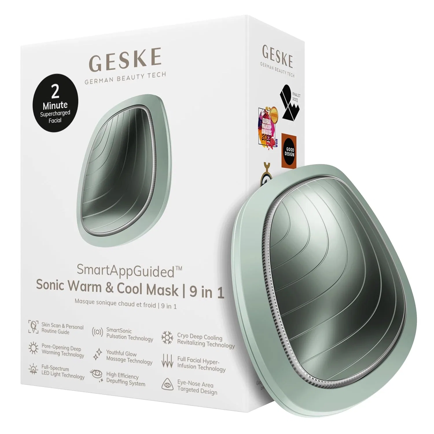 Маска для лица Geske — «SmartAppGuided Sonic Warm & Cool Mask 9 in » от , Green Cosmetic Bundle (Cleansing) — фото 3