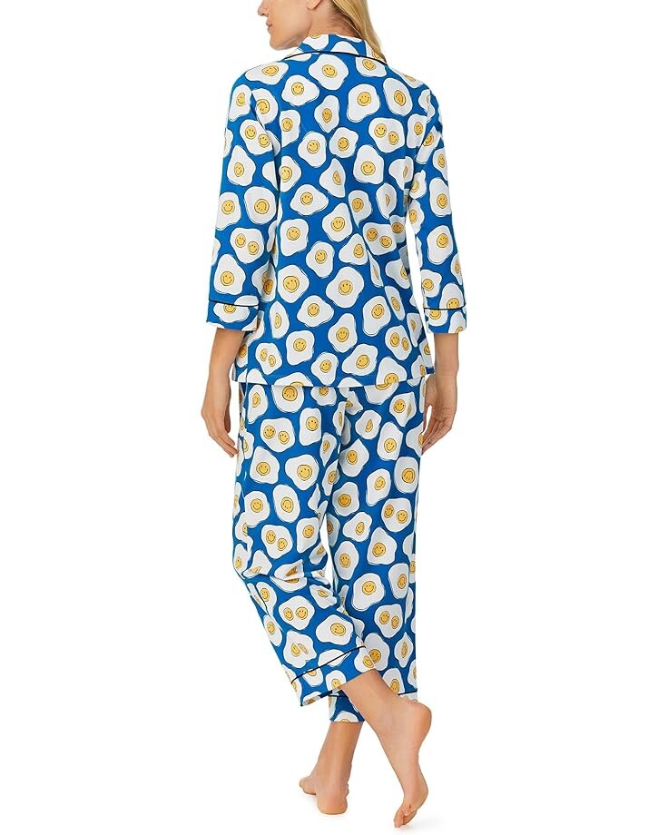 

Пижамный комплект Bedhead PJs Zappos Print Lab: Sunny Side Up 3/4 Sleeve Cropped PJ Set, цвет Sunny Side Up