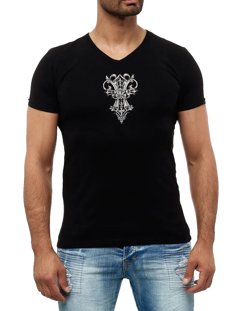

Футболка KINGZ, необычного дизайна, серебристый