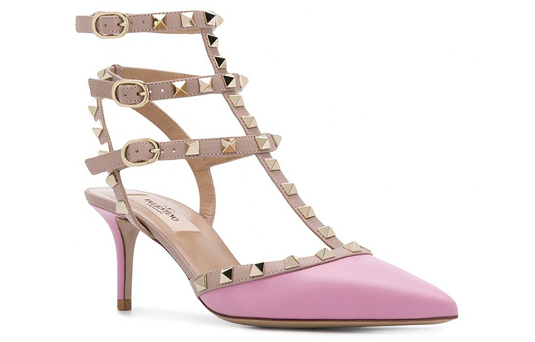 Тонкий каблук Высокие каблуки 6 см Женские Розовые Valentino — фото 4