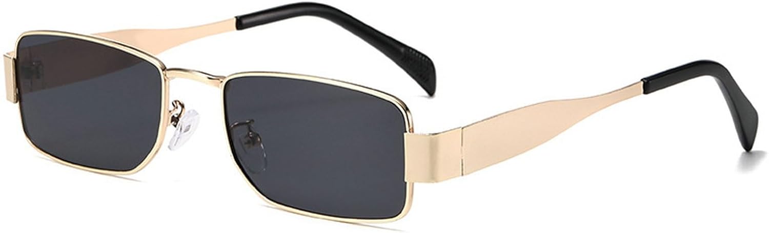 

Модные прямоугольные солнцезащитные очки для женщин и мужчин в стиле ретро, ​​маленькие, в стиле Y2K, узкие, прямоугольные, в стиле 90-х, стильные очки унисекс mincl, Black